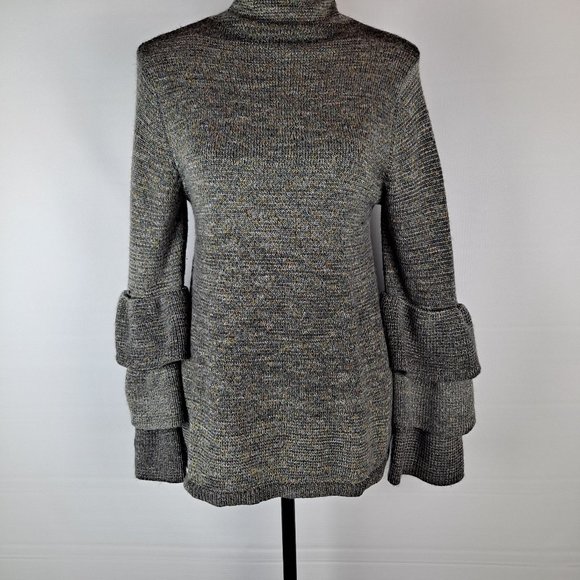 Knox Rose Sweaters - Knox Rose Tweed Mock/Turtle Neck Sweater